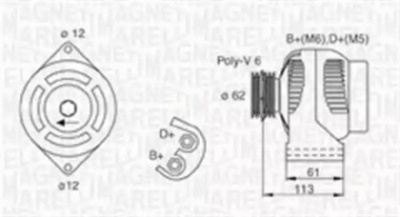 MAGNETI MARELLI 063730008010 -  Генератор